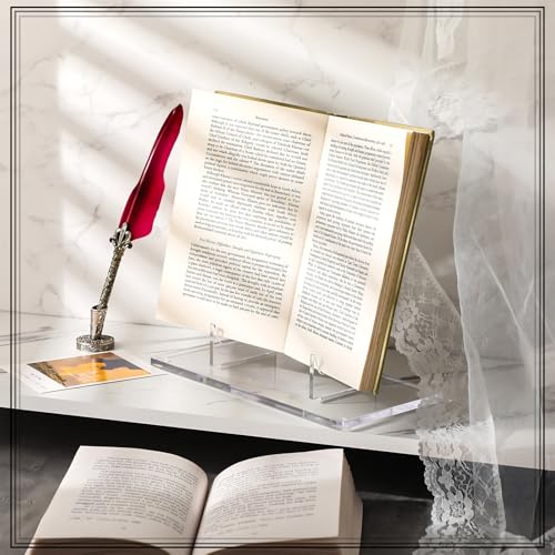 Jetec Acrylic Book Stand Clear Easel Stand for Display, 8 x 5 x 8 Inch - size: 8 x 5 x 8 Inch