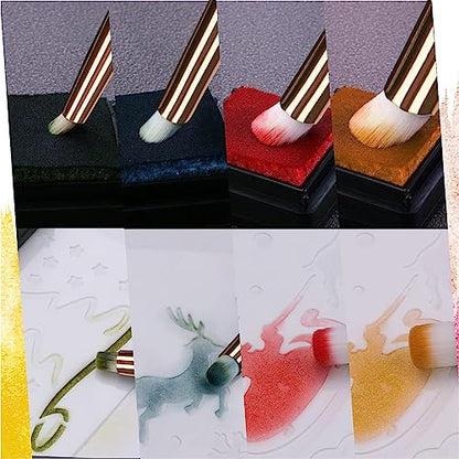 UNIMEIX Dry Brush Miniature Painting Drybrush Detail Paint Brush Set Hobby Detail Blending Brushes for Effortless Watercolor Brushes Scale Model Painting (12 Pack) - color: White