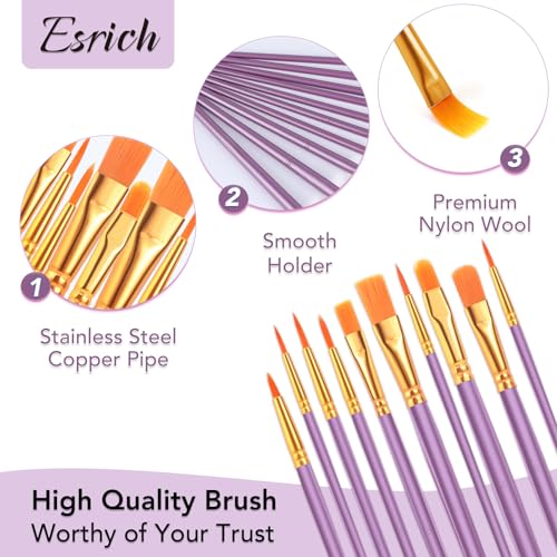 ESRICH 240PCS Paint Brushes, Paint Brush for Acrylic Painting - color: Purple, size: 240