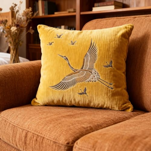 TIAMECH A4 Reusable Crane Stencil for Painting | Flying Bird Longevity Symbol Layering Template, DIY Wall Art, Furniture & Crafts (8.3x11.7inch) - style: Crane