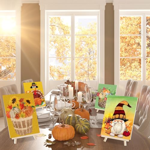 Sherr 12 Pcs Pre Drawn Canvas for Adults,Thanksgiving,8 x 10 Inch - size: 8 x 10 Inch, style: Thanksgiving