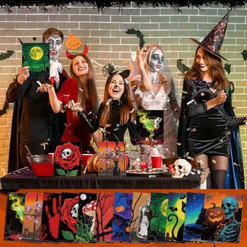 Tinlade 12 Pcs Pre Drawn Canvas for Painting Stretched,Gothic - size: Gothic