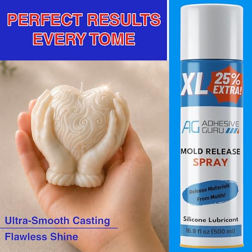 Silicone Mold Release Spray (16.9 fl oz / 500ml) Release Agent for Epoxy Resin, Candle & All Molds | Smooth, Non-Stick Lubricant for Easy Removal - size: 1 Pack