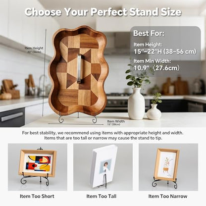Artliving Plate Stands for Display, 15Inch Black Iron Easel Plate Display Photo Holder Stand, Displays Picture Frames, Decorative Plates, Tablets and Art (2 pack) - size: 15 inch(2 Pack)