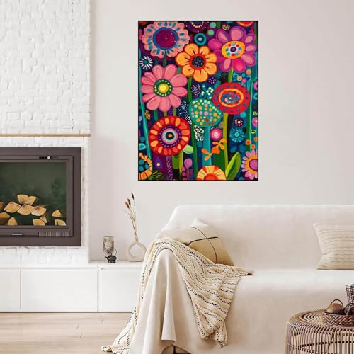 Dugsmgd Flowers Diamond Art Kits for Adults, Diamond Painting 12x16 Inch - color: Flowers-B