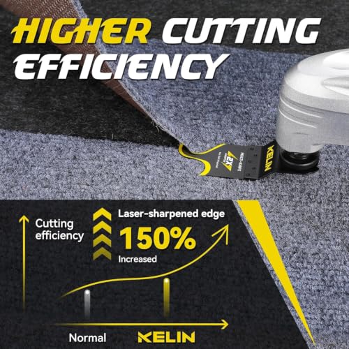 KELIN 6PCS Titanium Oscillating Tool Blades, Universal Multitool Blades - size: 6 PCS B