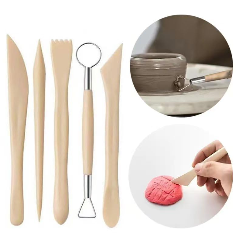 42PCS Clay Tool Set, Polymer Clay & Pottery Sculpting Tools | Clay Modeling Tools with Ball Stylus, Carving Tools, Cutting Wire & Sponge for Ceramic, Sugar Craft and DIY Crafts - color: 42Pcs