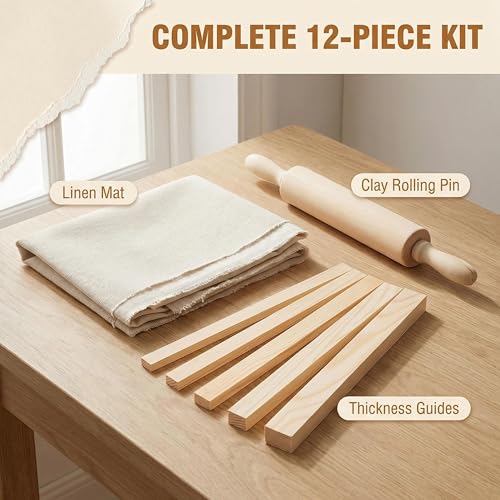 Lupnkl 12-Pack Ceramic & Pottery Tools Kit