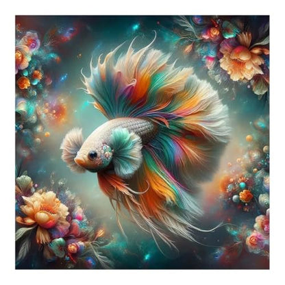 hill froeistung 5D Colorful Fish Diamond Art Painting Kits for Adults - color: HF-A051