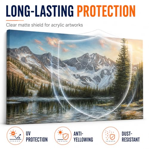 Clear Acrylic Paint Sealer, Matte Varnish for Acrylic Painting & Art Crafts - color: Matte