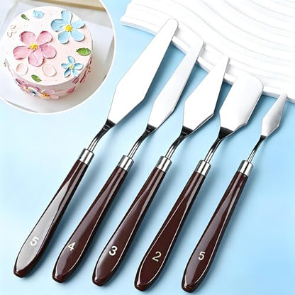 15 Pieces Artist Painting Knife Set, 9 Stainless Steel Palette Knives & 6 Plastic Ceramic Scrapers, Art Spatula Tools for Oil Acrylic Watercolor