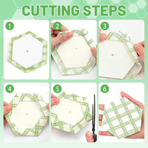 240 PCS Hexagon Piecing Paper Templates, 1.5" White Paper templates, Quilting Templates Accessories for DIY Patchwork Crafts and Sewing Supplies - size: 1.5 Inch- 240 pcs Hexagon