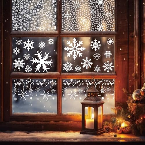 16 Pieces Christmas Snowflake Stencil Reusable Large Winter Stencils Plastic Holiday Crafts Stencils for Window Glass Wall Doormat Wood Decoration (16 Snowflakes) - style: 16 Snowflakes
