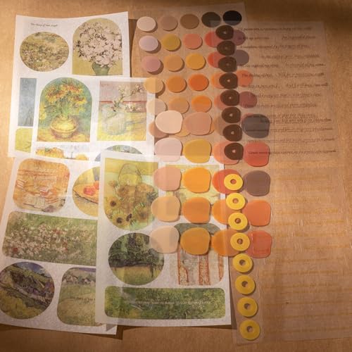 YagCu Scrapbook Kit for Beginners, Aesthetic Junk Journal Supplies, Scrapbooking and Journaling Materials, Bullet Journals Stationery, Planner DIY Arts Craft, Women Adults - color: Sunlight