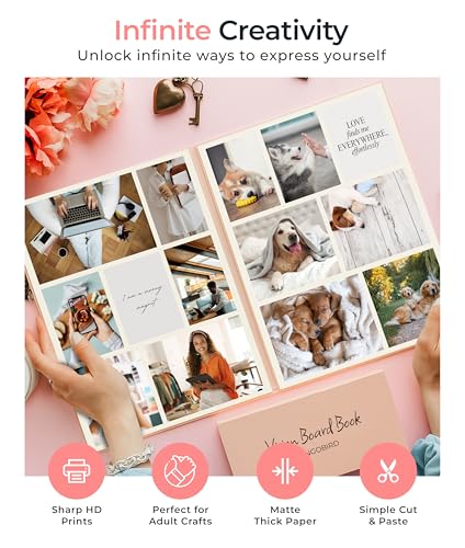 Vision Board Book Magazines with 1000+ Images – Scrapbook Supplies, Crafts for Adults, Clip Board, Junk Journal Supplies, Journaling Supplies, Board Books, Scrapbooking Supplies, Art Kit - size: Original