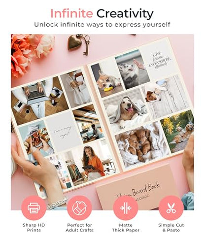 Vision Board Book Magazines with 1000+ Images – Scrapbook Supplies, Crafts for Adults, Clip Board, Junk Journal Supplies, Journaling Supplies, Board Books, Scrapbooking Supplies, Art Kit - size: Original