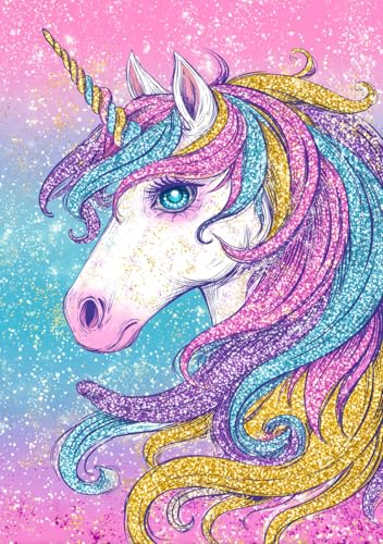 Milila Diamond Art Kits for Adults Full Drill Diamond Painting Kit(Unicorn) - color: Unicorn