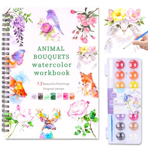 Watercolor Workbook Set - color: 16Colors