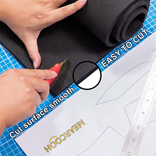 2-Pack 8mm Thick Black Eva Foam Sheets roll, 13.9" x 39" Premium eva Craft Foam for Halloween Cosplay Costume by MEARCOOH - color: 2PCS:Black, size: Thickness-8mm