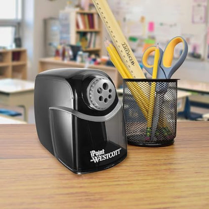 Westcott iPoint Heavy Duty Electric Pencil Sharpener for Home, School, and Office - size: Pack of 1, style: iPoint