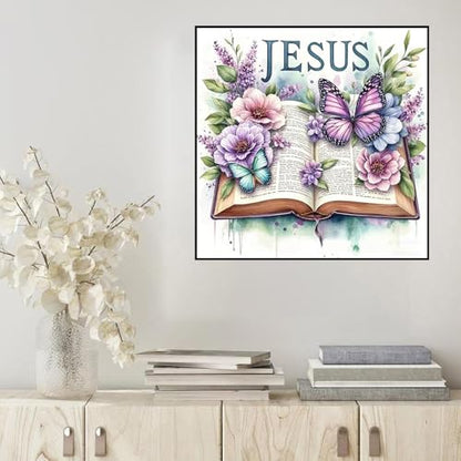 HHMATITS Jesus Diamond Art Kits for Adults, Book Diamond Painting Kits - color: Book-1