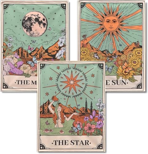 WUDWL 3 Pack Diamond Art Kits for Adults Diamond Painting Kits for Aduls | Sun and Moon 5D Diamond Dots Gem Art Crafts with Tools, Round Full Drill Crafts for Home Wall Decor-12X16 Inch - color: Q-030