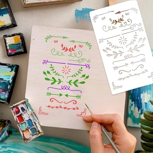 Letter & Number Stencils with Transparent Storage Box, 38 Pc Reusable Journal Stencils for Painting & Journaling, 4 x 7 in Alphabet Template for DIY Art, Drawing, Spray, Graffiti &Calligraphy - style: Journal-38pc