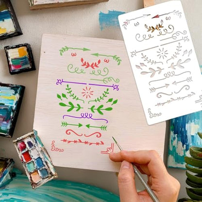 Letter & Number Stencils with Transparent Storage Box, 38 Pc Reusable Journal Stencils for Painting & Journaling, 4 x 7 in Alphabet Template for DIY Art, Drawing, Spray, Graffiti &Calligraphy - style: Journal-38pc