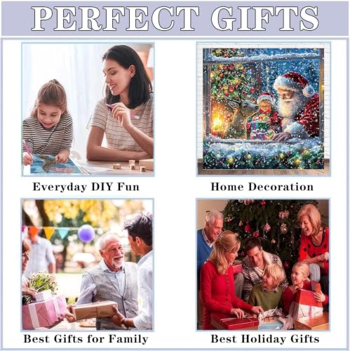 HHMATITS Christmas Diamond Art Kits for Adults 14X14IN - color: Christmas-6
