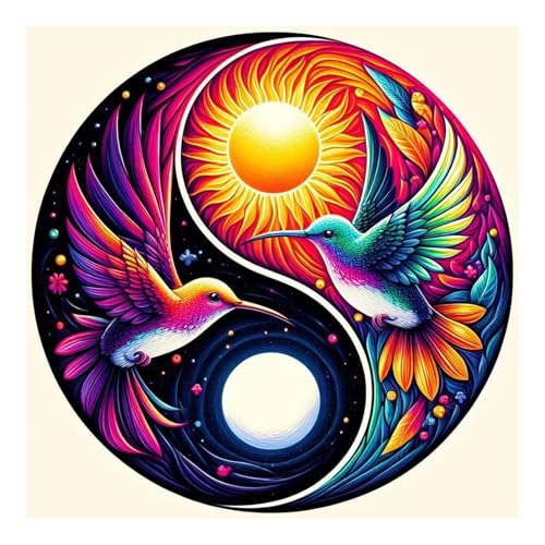 SJUTOUCI Hummingbird Diamond Art Kit for Adults, Diamond Painting Kit - color: Hummingbird