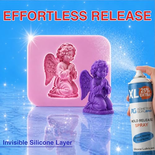 Silicone Mold Release Spray (16.9 fl oz / 500ml) Release Agent for Epoxy Resin, Candle & All Molds | Smooth, Non-Stick Lubricant for Easy Removal - size: 1 Pack