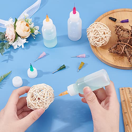 BENECREAT 12 Pack 1 Ounce Multi Purpose DIY Precision Tip Applicator Bottles Set with 24 Tips & 12 Caps - DIY Quilling, Glue Applicator, Oiler Bottle - color: 12 Bottles & 24 Tips & 12 Caps - 1 Ounce, size: 1 Ounce