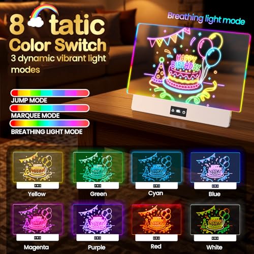 TAEMVV 16" LED Drawing Board for Kids Birthday Gift for Girls, White