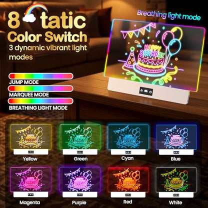 TAEMVV 16" LED Drawing Board for Kids Birthday Gift for Girls, White