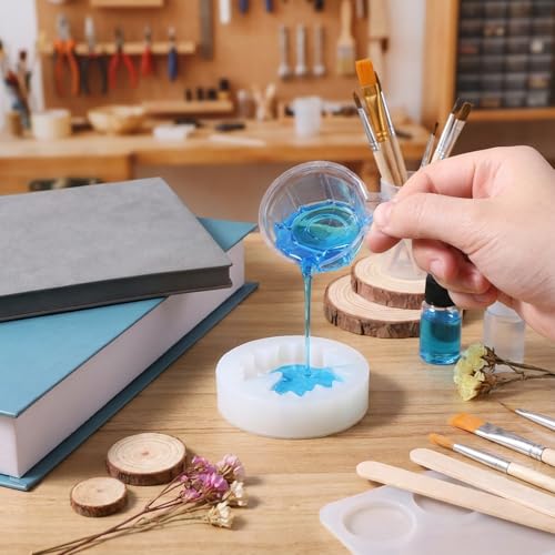 40ml Disposable Plastic Resin Mixing Cups, 150 Pieces 40ml Small Paint Cup Clear Disposable Plastic Measuring Cups for Mixing Paint, Stain, Epoxy, DIY Resin Crafts