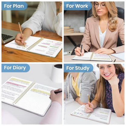 Taja Graph Spiral Journal Notebook for Women & Men, 140 Pages, Graph Paper Hardcover Notebook for Planning & Tracking, Journals for Graphing, A5(5.7" x 7.9") – Blue - color: D.Blue, style: c-Graph