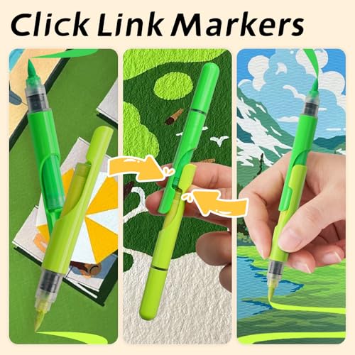 Funto Refillable Acrylic Paint Markers, 80-Color Brush Tip Paint Pens for Wood, Glass, Fabric, Canvas, Rock, Ceramic & Paper, Quick-Dry Markers for DIY Crafts, Signs, Journaling & Art Projects - color: 80 Colors