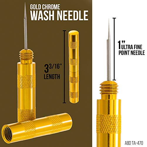 Master Airbrush 13 Piece Airbrush Cleaning Kit, Needles, Brushes, Glass Pot | Glass Cleaning Pot Jar with Holder, 5 pc Cleaning Needles, 5 pc Cleaning Brushes, 1 Wash Needle, & How to Link Card