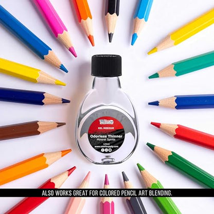 U.S. Art Supply Odorless Mineral Spirits for Cleaning 125ml - size: 4.2 Fl Oz (Pack of 1)