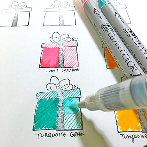Kuretake Zig PHYS Waterbrush pen Long 3 pcs Set, for Watercolor Paintbrush, Urban outdoor travel sketch, Professional, Artists, Crafters, Made in Japan - style: 3 variety set