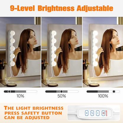 Makeup Light,Portable Led Vanity Lights | 3 Colors Lighting Mode Adjustable & Dimmable for Vanity Table Dressing Room Mirror