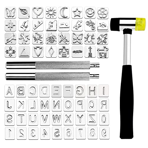 ZMAAGG Leather Stamps, 71 PCS Leather Stamping Tools, Leathers Stamping Kit - size: 71 PCS