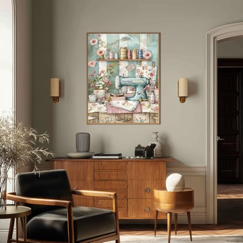 Sewing Paint by Numbers Kit for Adults, Adult Paint by Number Kits 16x20 in - color: Sewing (16x20 in)