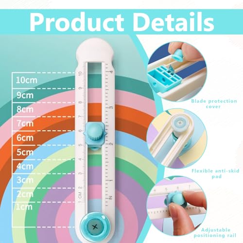 Circle Cutter Paper 2-20cm Adjustable | For Crafts Scrapbooking Card Making; Rotary Cutting Tool With Bottom Blade Guard, Non-Slip Base, Easy Operation