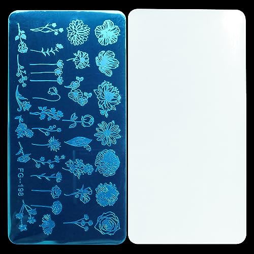 AddFavor Nail Stamper Kit 7pcs Nail Stamping Plates Geometric Mandala Flower Nail Stencils with 2 Stamp and 2 Scraper for Home Salon Manicure Design Supplies Tools - color: Style C