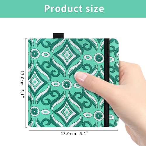 5x5" Watercolor Sketchbook,Mixed Media Pad,Travel Portable Drawing Journal | 140LB/300gsm 20Sheets/40Pages Watercolor Paper,Cold Press,Cloth Fabric Hardcover,Sewing Binding,Lay-Flat.Green Blocks - color: 300gsm-Green Blocks