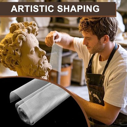 Sculpting Wire Mesh 15.7 Inch X 16.4 Feet Aluminum Mesh Roll for Arts and Craft, Moldable Wire Mesh for Sculpting Clay, Plaster DIY, Dioramas, Jewelry, Horticulture, Mural Painting and Home Decor Art