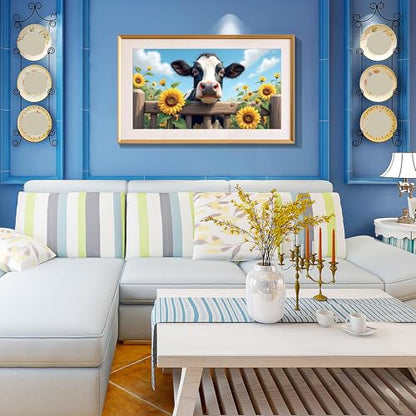 JOOZ Large Diamond Painting Kits for Adults, 5D Cow Diamond Art Kits - color: Cow 047