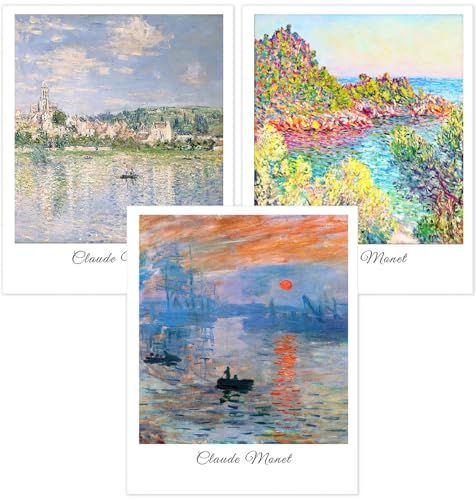 3 Pack Monet Diamond Art Kits for Adults Diamond Painting Kit for Beginner | Landscape 5D Cute Funny DIY Diamond Dots Full Drill Crafts for Gem Art Dot Art for Adults Home Wall Decor for Teens 12x16 in - color: DP03149, size: Round Drill