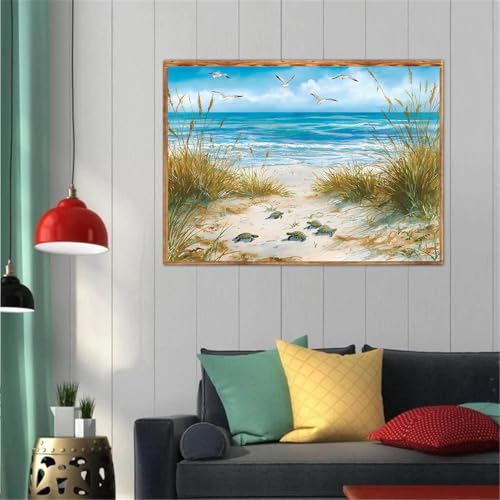 TCDZMYGS Diamond Art Kits for Adults,Beach Diamond Painting Kits 12X16 Inch | 5D Diamond Art Paintings for Beginners,Round Full Drill Diamond Dot Tools Kit,Extra Diamonds,Stress Relief Craft,DIY Gift - color: Beach-2603